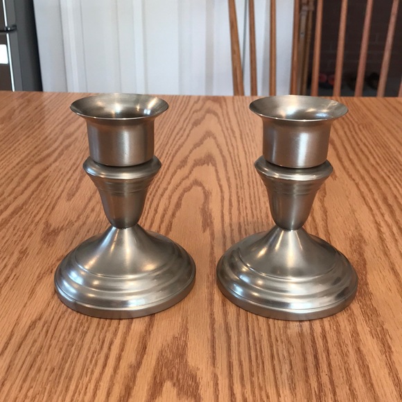 Pewter Candlestick Holders - Picture 6 of 8